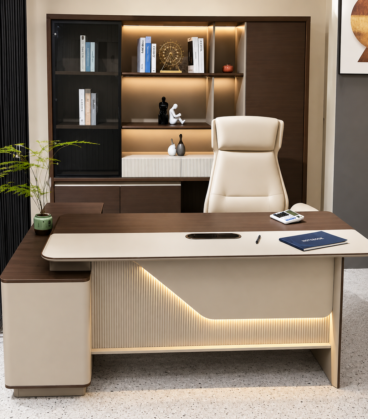 The President Luxury LED Executive Office Desk Set