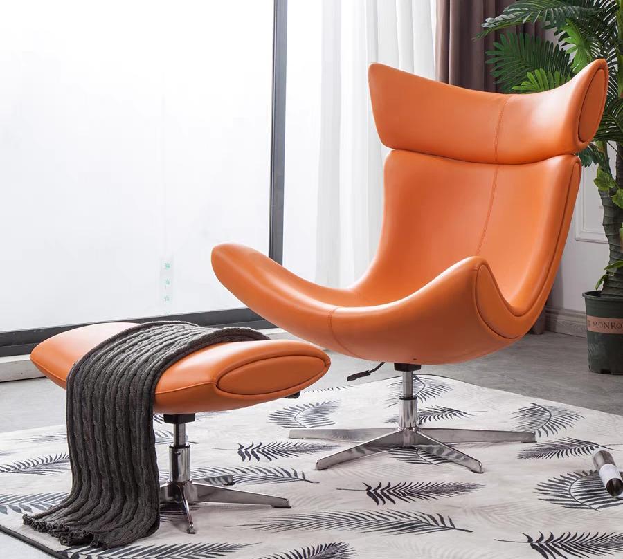 The Horizon Swivel Lounge Chair and Ottoman Set